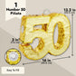 Sparkle and Bash Gold Foil Number 50 Pinata - 50th Birthday Decor, Small Size (16 x 3 x 13.2 Inches), Paper Material