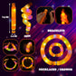 Light Up Glow Necklaces Bracelets Party Favors Accessories For Toddlers, 12 Pcs Orange Glow Sticks Pop Tubes For Kids, Glow Birt