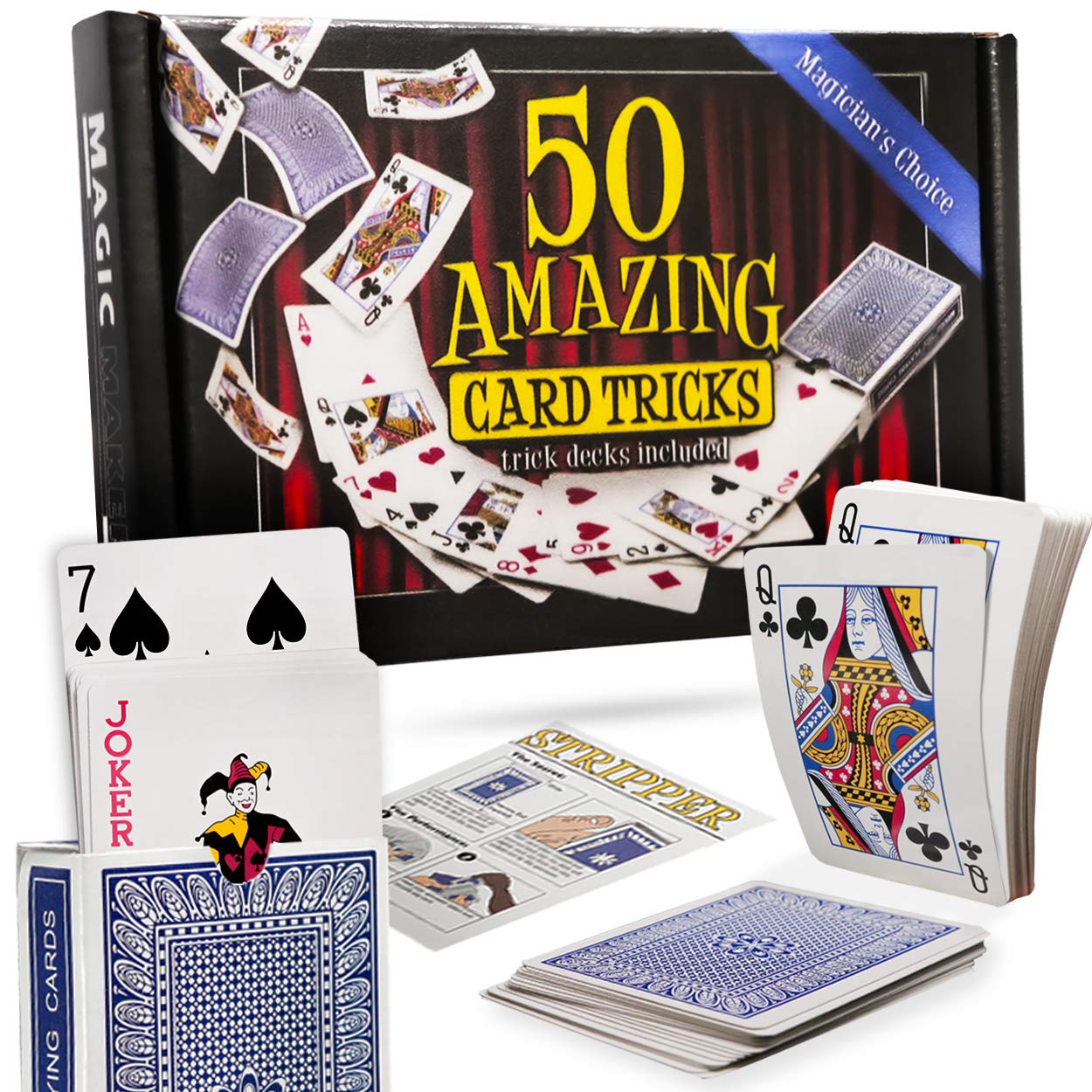 Magic Makers 50 Amazing Card Tricks Kit For All Ages With Trick Decks Included