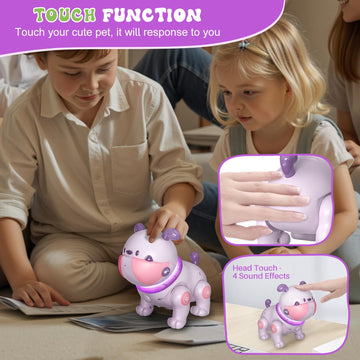Simrex Robot Dog Toys For Kids,Remote Control Robot Pet Puppy Dog,Rc Robot Dog With Dancing Music Recording Function,Gift For To