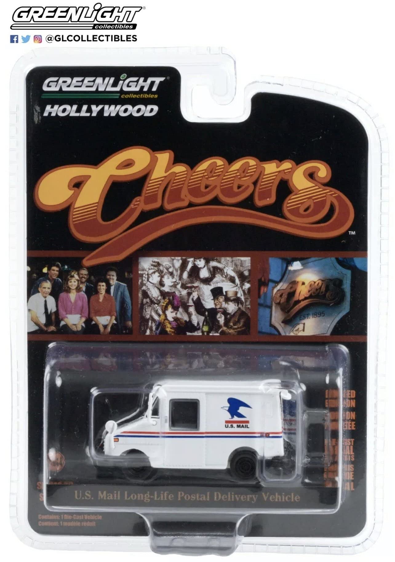 U.S. Mail Long-Life Postal Delivery Vehicle (Llv) White (Cliff Clavin'S) ''Cheers'' (1982-1993) Tv Series ''Hollywood Series'' R
