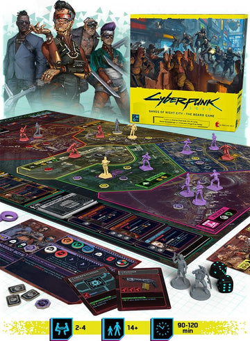 Cmon Cyberpunk 2077: Gangs Of Night City Board Game - Conquer Night City In This Immersive Sci-Fi Strategy Game! Adventure Game,