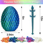 Enttgo Dragon Eggs With Dragon Inside,12Inch Dragon Toy,3D Printed Flexible Desk Figure Decors,Easter Basket Essentials,Fidget T