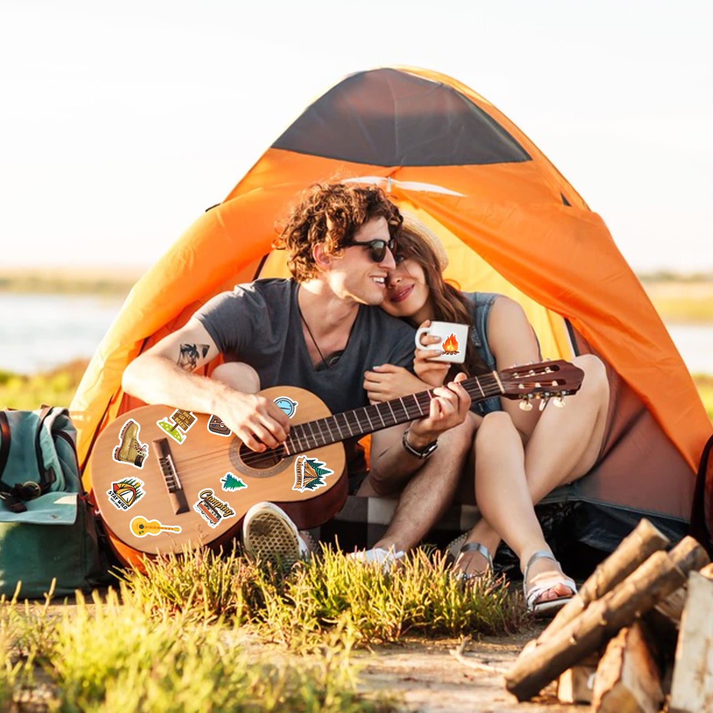 Cool Camping Adhesive Stickers 670 Counts Adventure Hiking Stickers For Adults Birthday Invitations Decorations Party Goodie Gifts Bags Decor School Game Class Rewards Water Bottle Sticker