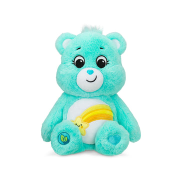 Care Bears 14 Wish Bear Plushie - Medium Sky Blue Stuffed Animal for Ages 4+, Soft & Cuddly Gift for Boys & Girls, Collectors