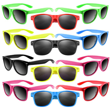 Morcheiong 12 Pack Party Sunglasses In Bulk For Birthday Summer Party Goody Bag Fillers Favors, Mixed Colored