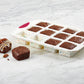 Trudeau Brownie Pan, 12 Cavity Nonstick Bakeware, Silicone, White Confetti/Fuchsia, Model 05120125, Dishwasher Safe