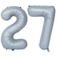 40 In Matte Gray Number Balloons Helium Foil Mylar Balloon Birthday Party Banquet Decoration 27