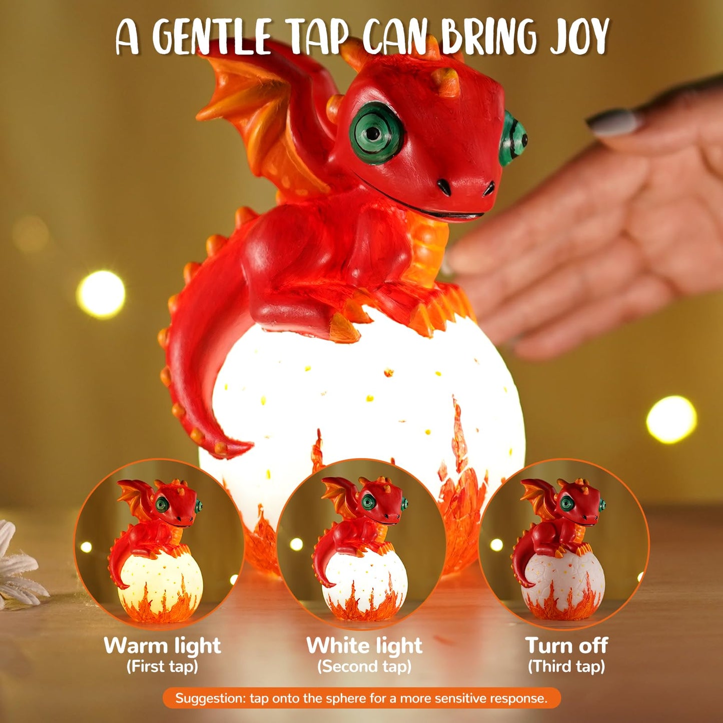 JMMICO Paint Your Own Dragon Lamp Craft Kit, DIY 3D Craft Dragon Night Light with 12 Colors Paint, Arts and Crafts for Kids Ages