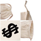 6Pack 6.3 X 9 Inches Money Bag - Prop Dollar Sign Carrying Sack For Toy Party Favor, Bank Robber Pirate Cowboy Cosplay Theme Par