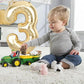 40 Inch Giant White Gold Number 3 Balloon, Helium Mylar Foil Number Balloons For Birthday Party, 3Rd Birthday Decorations For Ki