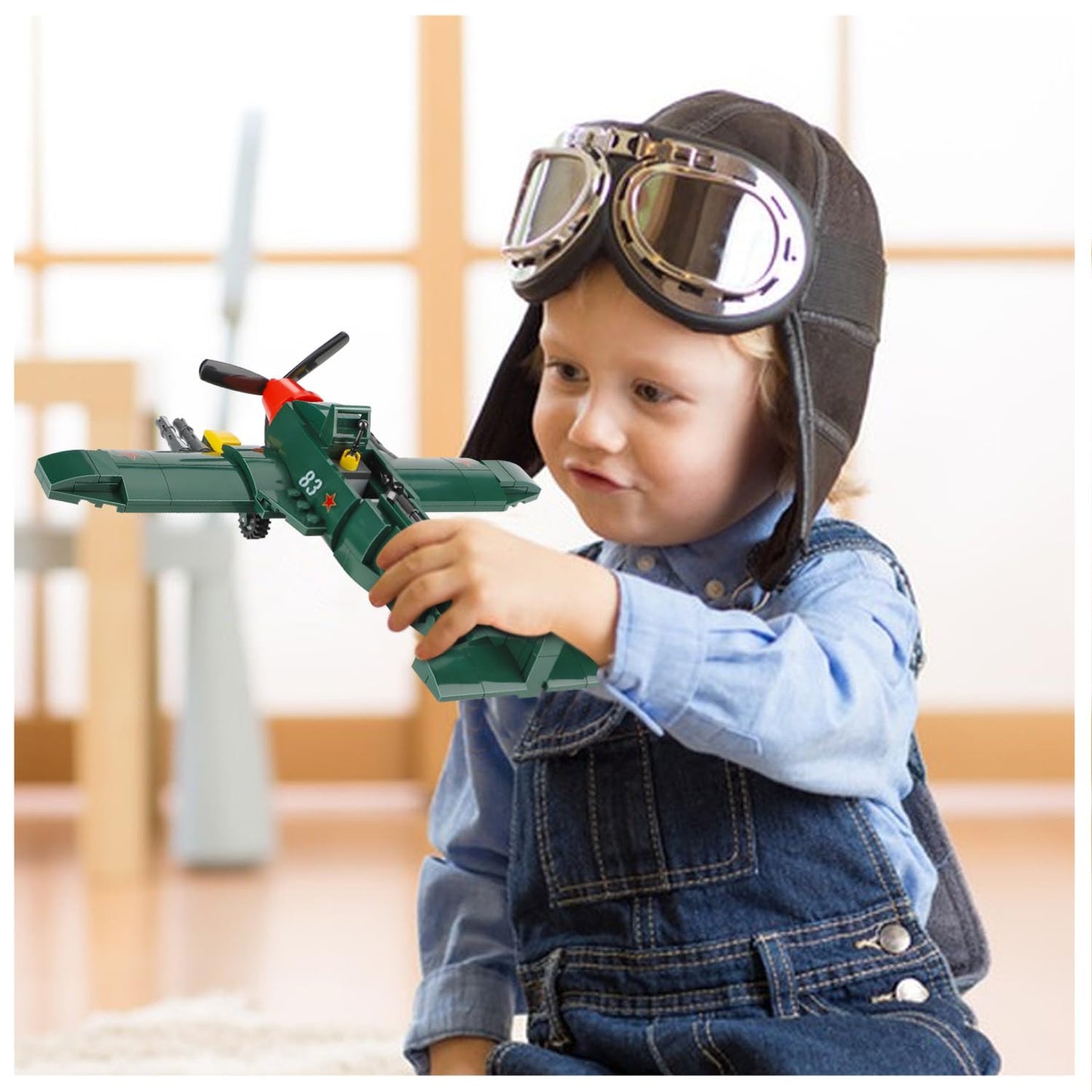 Toy Player Ii-2 Attacker Aircraft Builiding Set - Ww2 Military Airplanes Model, Gift For Boys Age 6 7 8 9 10 11 12 And Ww2 Milit