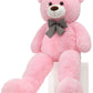 Morismos Giant Teddy Bear 5Ft, Huge Teddy Bear Pink 55Inch, Life Size Bears For Girlfriend Girls On Christmas Valentine'S Day