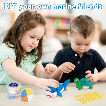 Air Dry Clay Kit for Kids,DIY Air Dry Clays Kit with Sculpting Tools and Tutorials,Creative Molding Clay Gift Kits with Tools,Ul