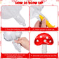 Ospvcwk 4 Pcs Cute Mushroom Balloons - 31 X 21 Inch Large Mushroom Aluminum Foil Balloons, Easy To Inflate, Fun Mushroom Birthda
