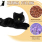 Black Cat Stuffed Animals, Microwavable Stuffed Animals Heating Pad For Cramps, Pain Stress Relief, Heatable & Coolable Lavender