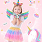Stopklas Little Girls Dress Up Costume Set, Fairy And Mermaid Princess Dress Up Trunk With Accessories 19Pcs Girls Pretend Play