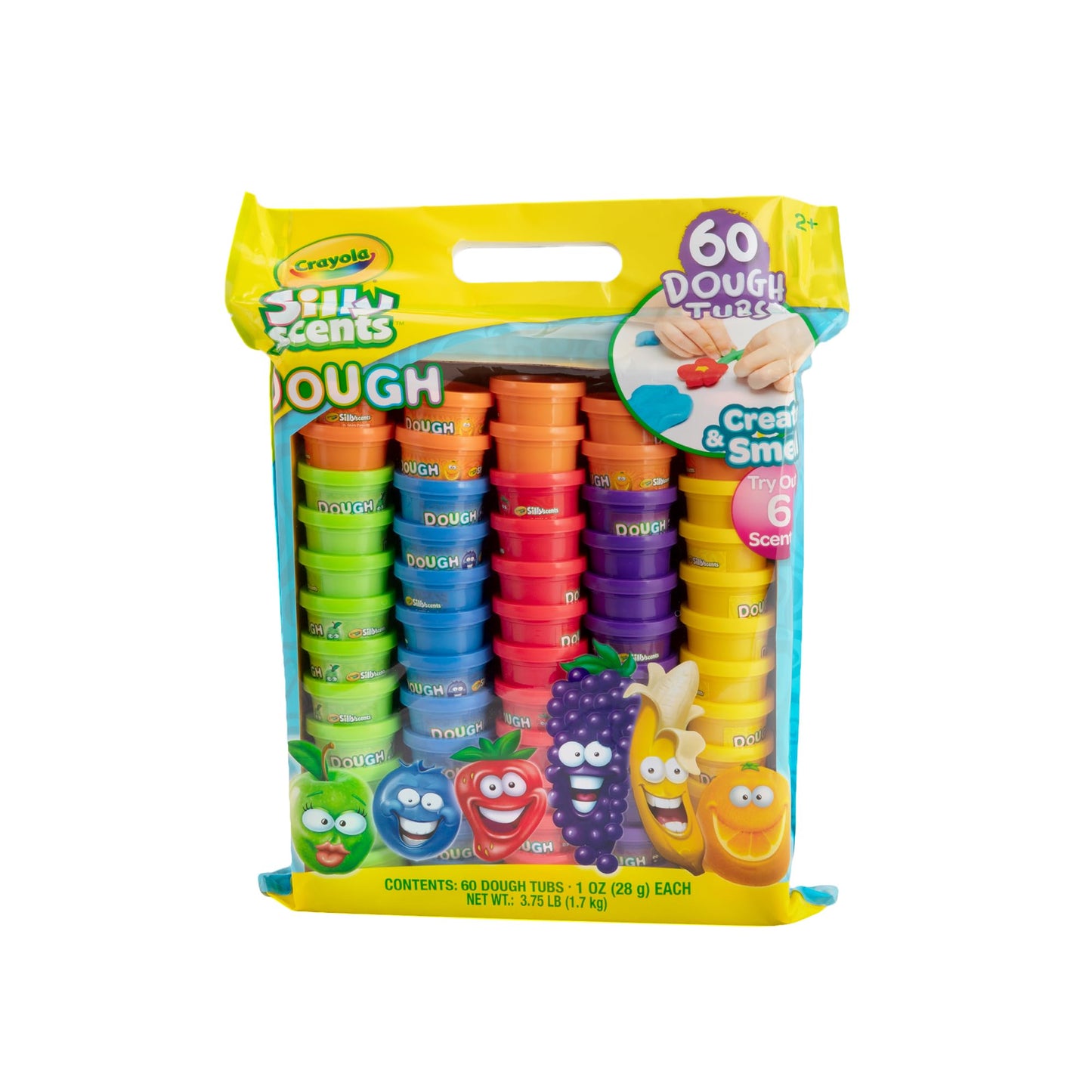 Crayola Dough - Silly Scents | 60x1oz Scented Play Dough Party Pack | 60 Modeling Compound Tubs | 6 Colors & Scents | Christmas