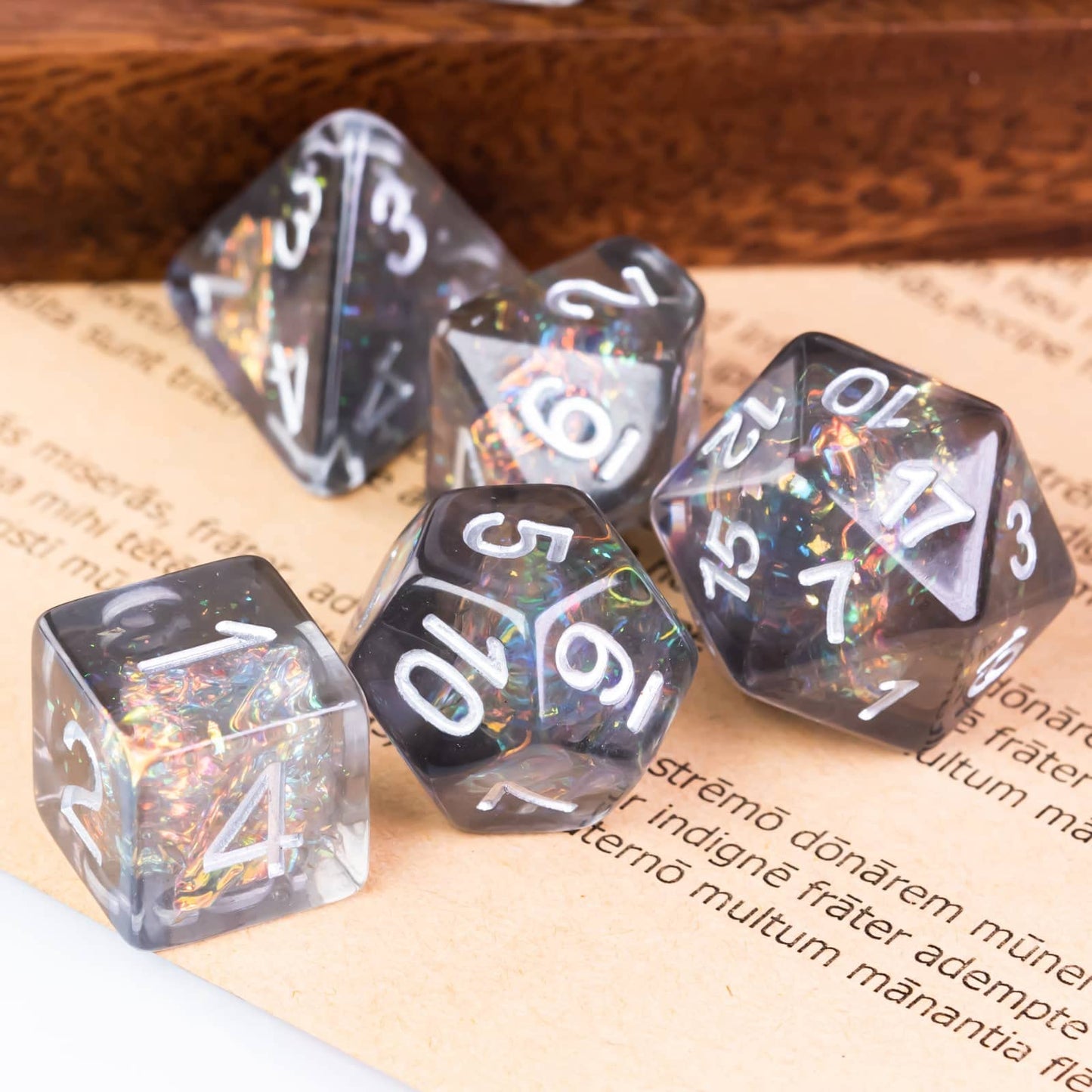 UDIXI 7PCS DND Dice Set, Resin Mushroom D&D Dice Set Red Polyhedral Dice for Dungeons and Dragons Role Playing Games