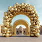 130Pcs Metallic Gold Balloons Different Sizes 18'' 12'' 10'' 5'' Balloon Garland Arch Kit Perfect For Birthday Party, Graduation