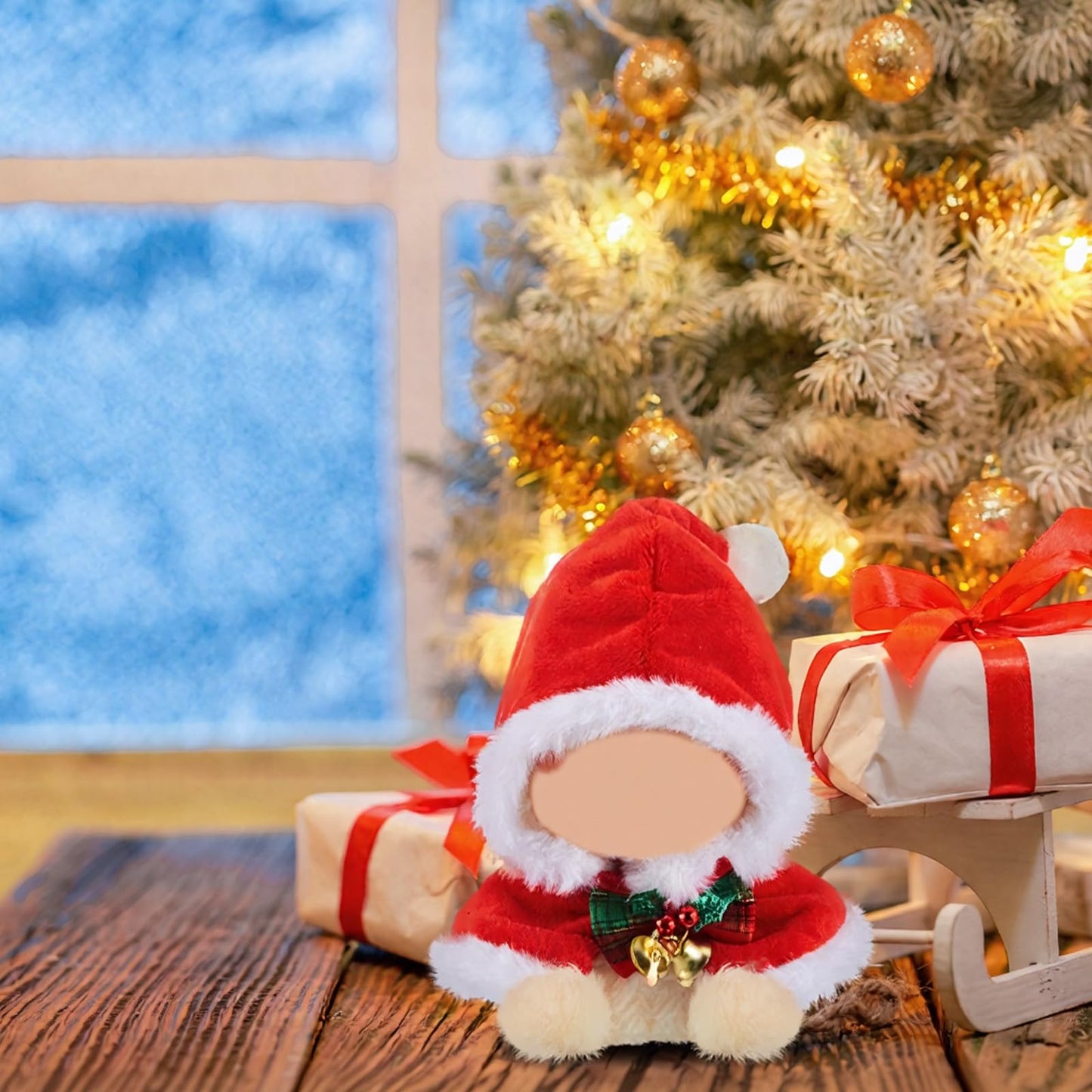 Simgoing 3 Set Christmas 17cm Doll Clothes (No Doll)  Santa Elk Snowman Cape Cute Outfit Clothes Dress up Accessories Suit for Collector Fans Display Toys Gifts