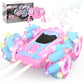 NQD Remote Control Car for Girls, RC Car 2.4 GHz Double Sided 360 Rotating Rc Stunt Car with Cool Lights Music Rechargeable All