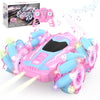NQD Remote Control Car for Girls, RC Car 2.4 GHz Double Sided 360 Rotating Rc Stunt Car with Cool Lights Music Rechargeable All