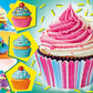 Trefl 1000 Piece Panorama Jigsaw Puzzles  Colourful Cupcakes