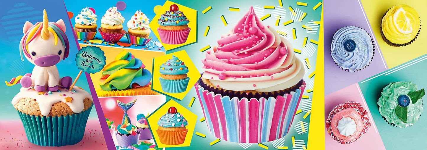 Trefl 1000 Piece Panorama Jigsaw Puzzles  Colourful Cupcakes