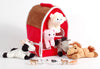 Unipak 12'' Plush Red Barn Playset With 5 Stuffed Farm Animals (Lamb, Pig, Cow, Gray Horse And Brown Horse) And 5 Bonus Farm Ani