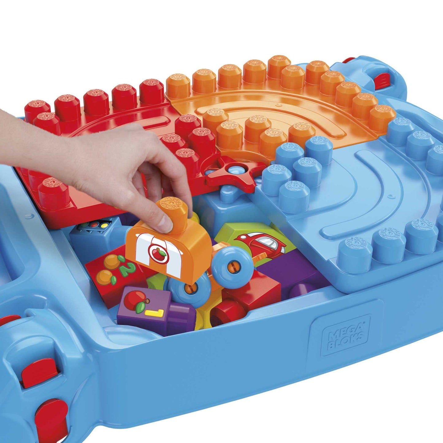 Mega Bloks First Builders Build 'N Learn Table With Big Building Blocks, Building Toys For Toddlers (30 Pieces)