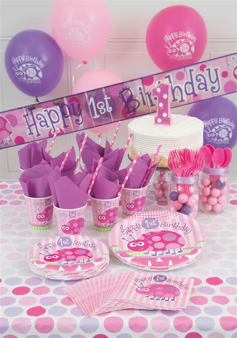 Ladybug 1st Birthday Party Napkins, 16ct