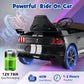 Costzon 12V Ford Mustang Shelby GT500 Ride-On Car with Remote Control, USB, Radio, Music - Large, Black