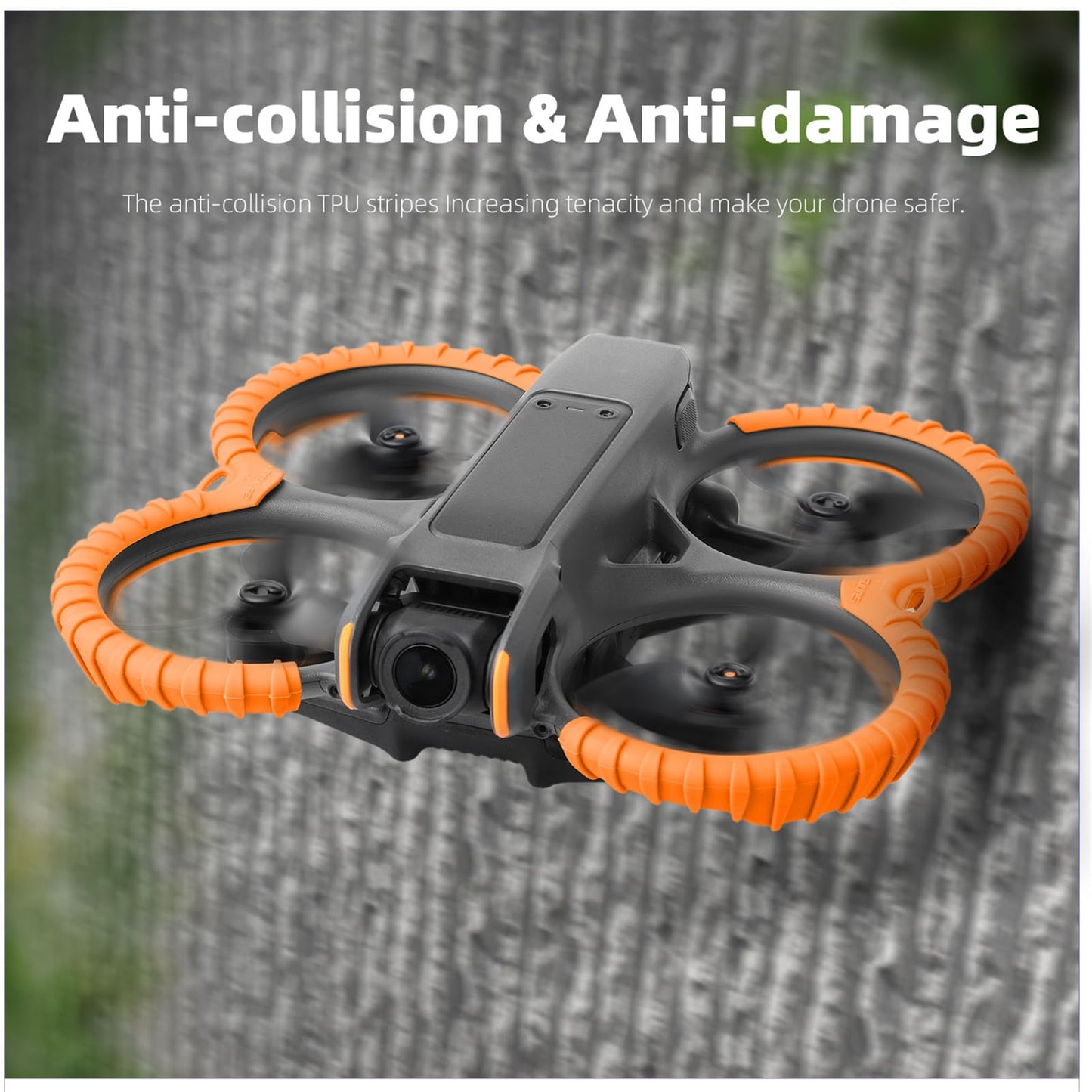 FSIDIWT Avata 2 Propeller Guard - Orange Silicone Anti-Collision Bumper Protector for DJI Avata 2 Accessories