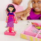 Melissa & Doug Abby & Emma Magnetic Wooden Dress-Up Dolls Play Set, 55+ Pcs, Kids Ages 3+, Wood