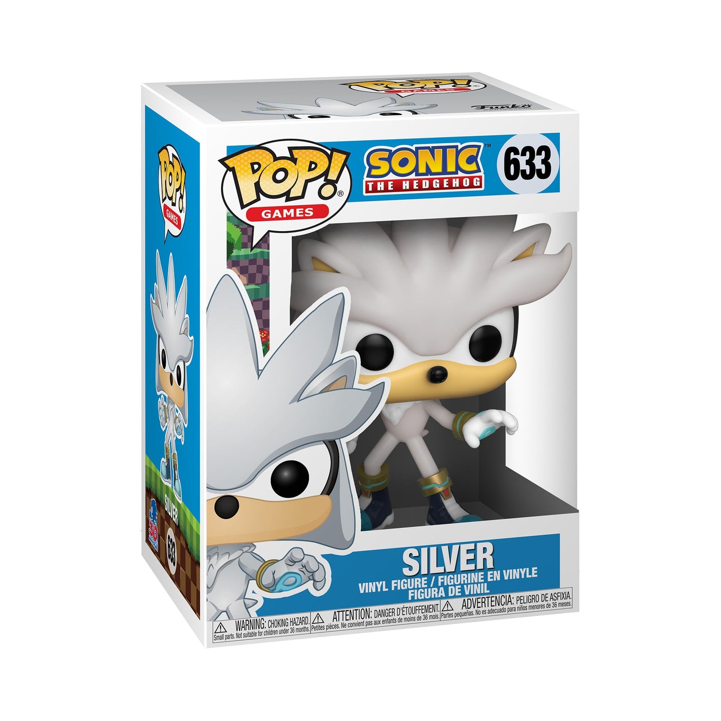 Funko Pop! Games: Sonic 30Th Anniversary - Silver The Hedgehog Vinyl Figure, 3.75 Inches