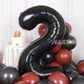 Aule 40 Inch Big Black 2 Balloon Number Large Foil Helium Number Balloons 0-9 Jumbo Giant Happy 2Nd Birthday Party Decorations F