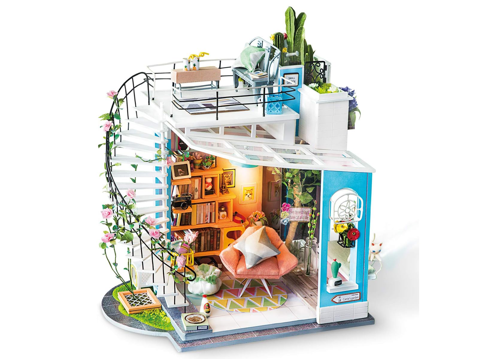 Robotime Doras Loft DIY Miniature Dollhouse Kit