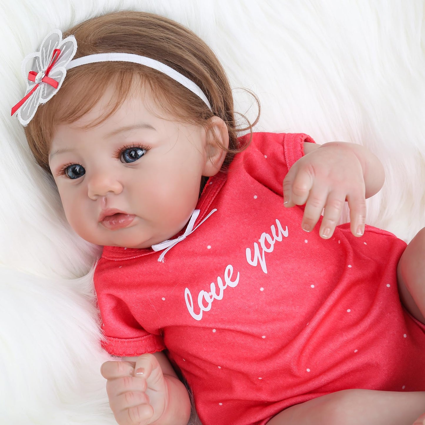 WOOROY Realistic Reborn Baby Dolls - 18 Inch Lifelike Newborn Baby Girl, Real Baby with Soft Weighted Body, Real Life Reborn Dol