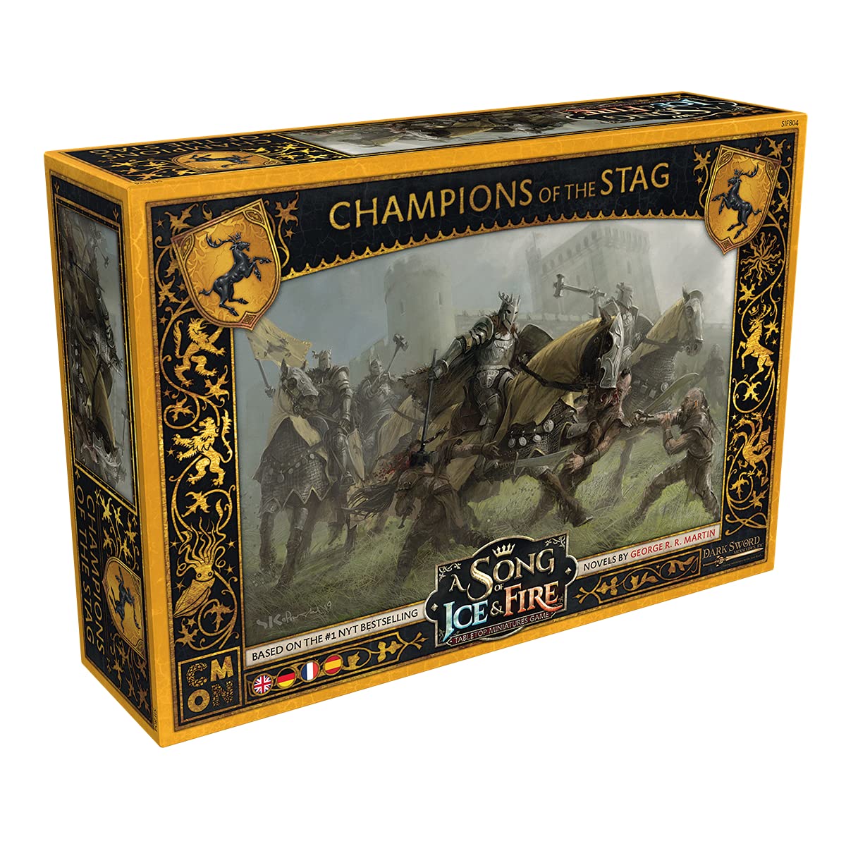 CMON A Song of Ice and Fire Tabletop Miniatures Game Champions of The Stag Unit Box (Multilingual Edition) - Strategy Game for mature-themeds  Ages 14+  2+ Players  45-60 Minute Playtime  Made by CMON