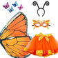 Aimeiar Kids Butterfly Costumes for girls Toddler butterfly Wings Halloween Coustume for Girls 2024 & Rainbow Tutu Dress Up set 