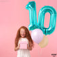 Katchon, Huge Tiffany Blue 0 Balloons - 40 Inch, Turquoise Balloons | Tiffany Blue 0 Number Balloons | Mermaid Birthday Decorations, Aqua Decorations | Turquoise Zero Balloon | Ocean Theme, Teal Party