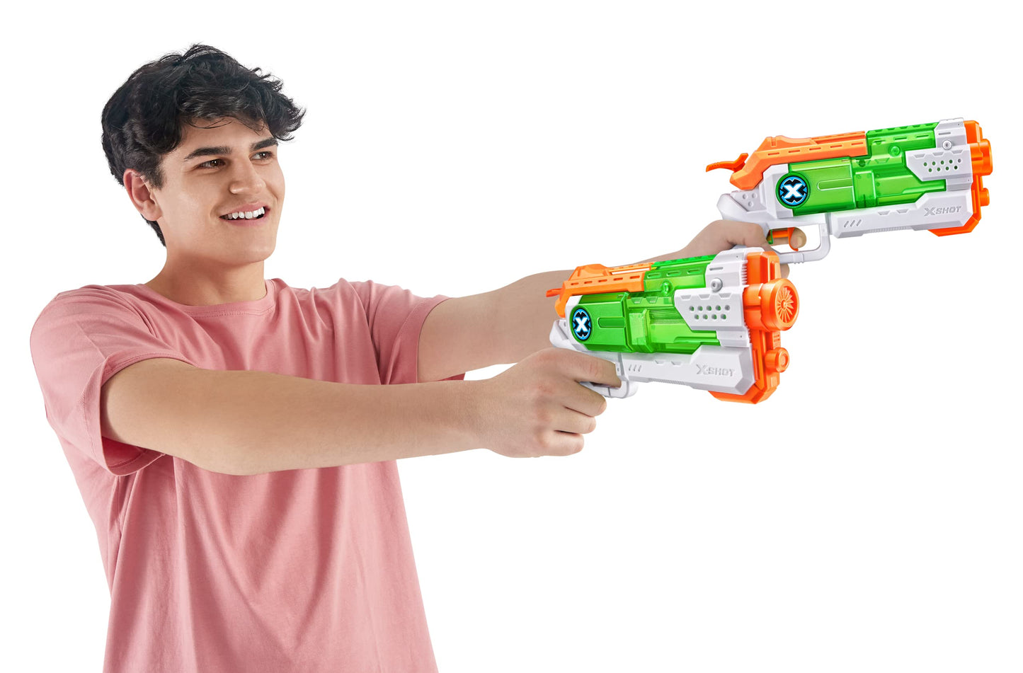 X-Shot Nano Fast Fill Water Guns (2 Pack) + Micro Fast-Fill (2 Pack) - 4 Blasters Total, Fills in 1 Second, White