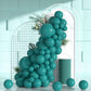 Turquoise Blue Balloons Of Stuffed Black Balloons Inside - Double Stuffed Peacock Blue Balloon Garland Arch Kits With Different