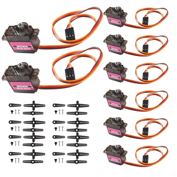 Alinan 8pcs MG90S Servo Micro 180 9G Servo Motor Geared Micro Servo Motor for 9G Smart Robot Car Plane Boat RC Helicopter