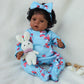 Scom Lifelike Reborn Black Girl - 20 Inch African American Newborn Baby Girl, Real Life Baby Dolls With Weighted Soft Cloth Body