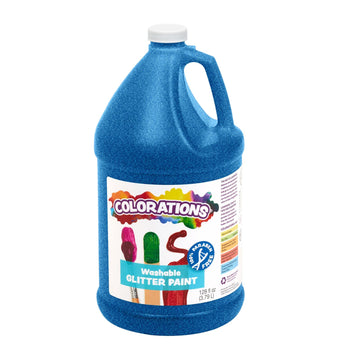 Colorations® Washable Blue Glitter Paint, 1Gal, Paint, Blue Paint, Blue Washable Paint, Washable Paint For Kids, Paint For Kids, Tempera Paint, Blue Tempera Paint, Gallon Paint Washable