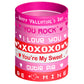 FEPITO 35 Pieces Valentines Day Rubber Wristband Silicone Wristbands Rubber Band Bracelets for Party Favors School Gifts Supplie