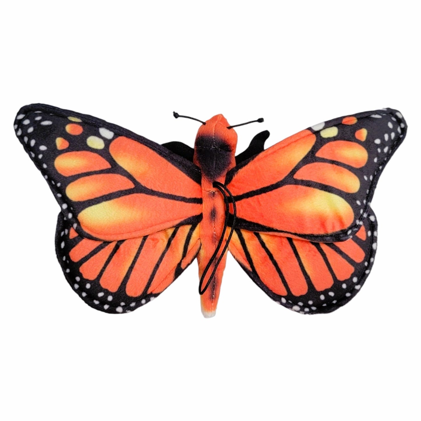 Zugar Land Plush Toy Butterfly (Orange Monarch Or Blue Morph) 11 Inch Wide. Soft And Cuddly Plush Realistic Toy. (Orange Monarch