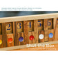 BSIRI Shut The Box Board Game - Wooden Math Puzzle for Kids, Family Fun, Educational Toy, Natural Solid Wood, 9x29x2 cm
